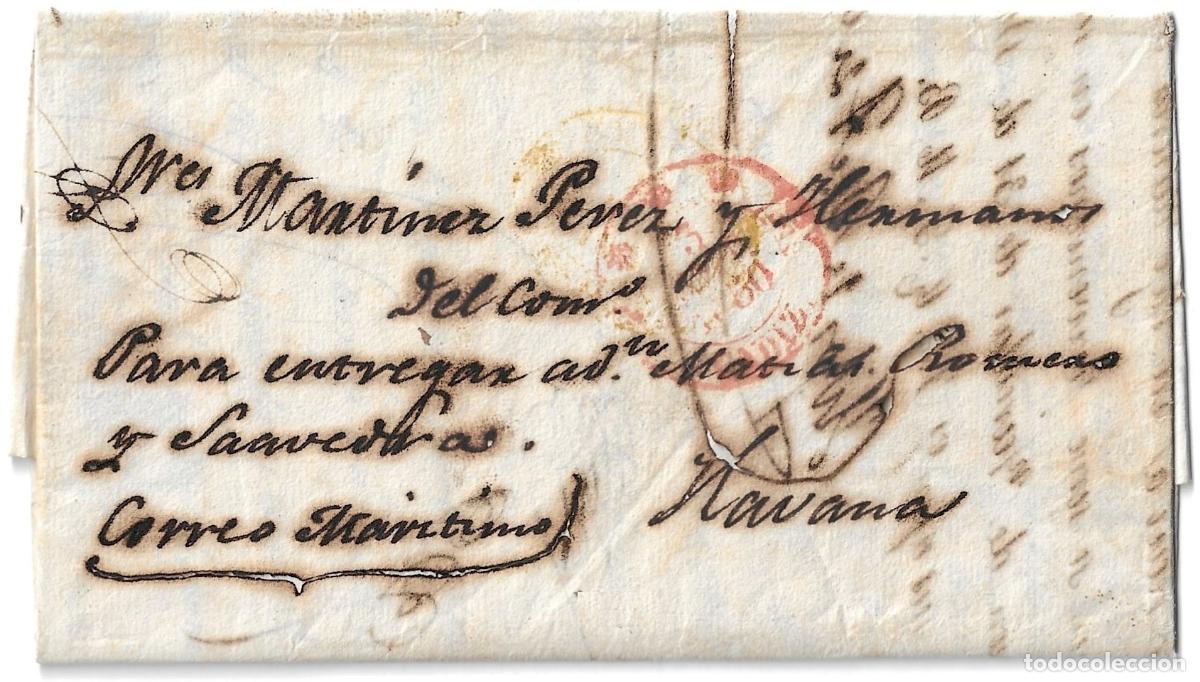 Sellos: 1850. Correo mar&iacute;timo de C&aacute;diz a La Habana