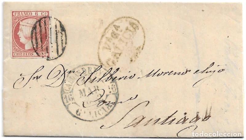 Sellos: 1852. Carta de Caldas de Reyes a Santiago