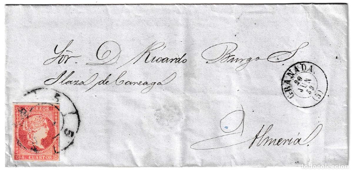 Sellos: 1859. Carta de Granada a Almer&iacute;a