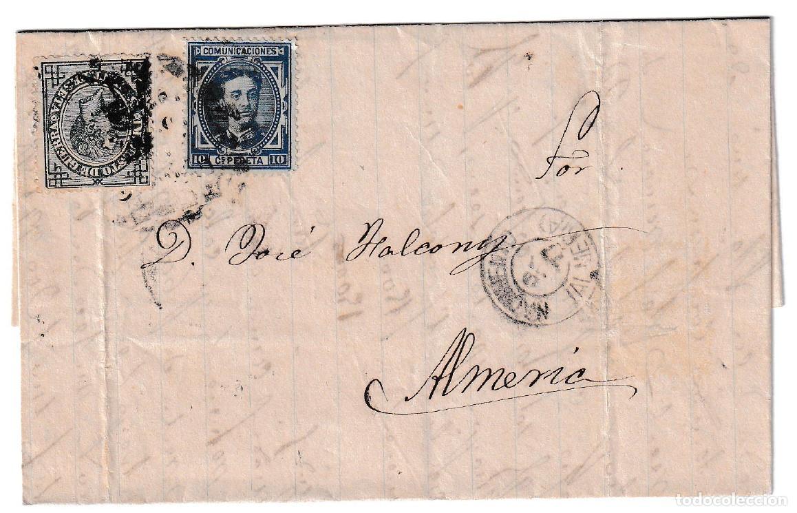 Sellos: 1877. Carta de Fi&ntilde;ana a Almer&iacute;a