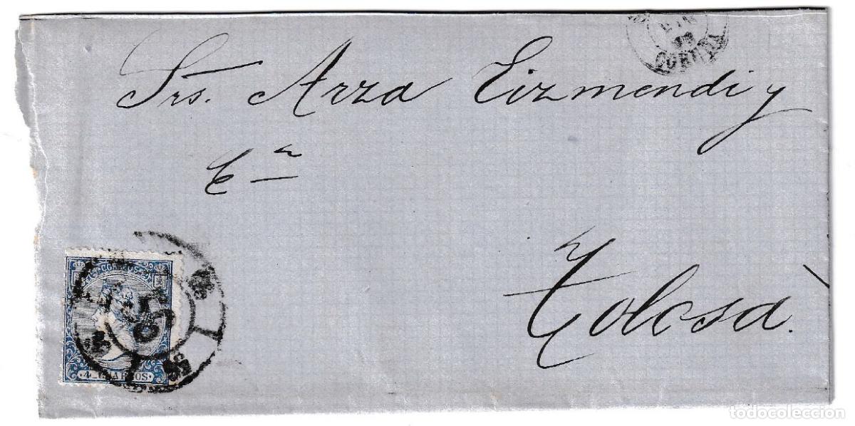 Sellos: 1866. Envuelta de Santiago a Tolosa
