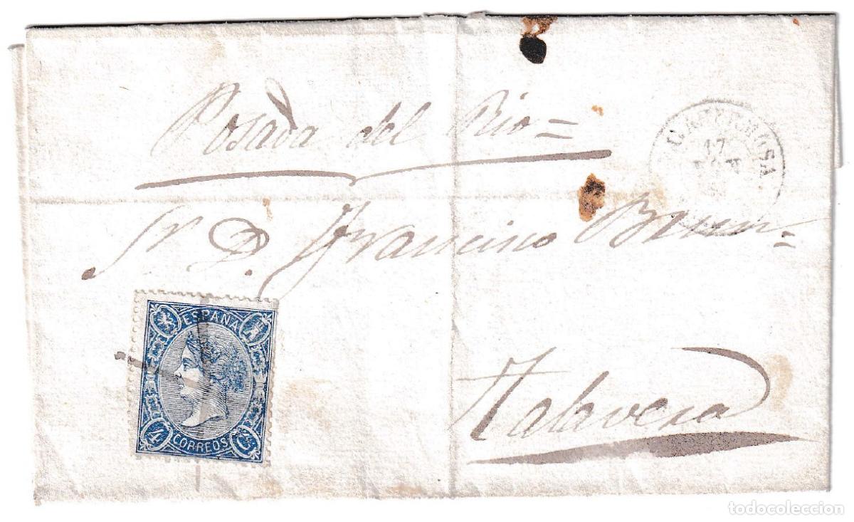 Sellos: 1865. Envuelta de Navahermosa a Talavera