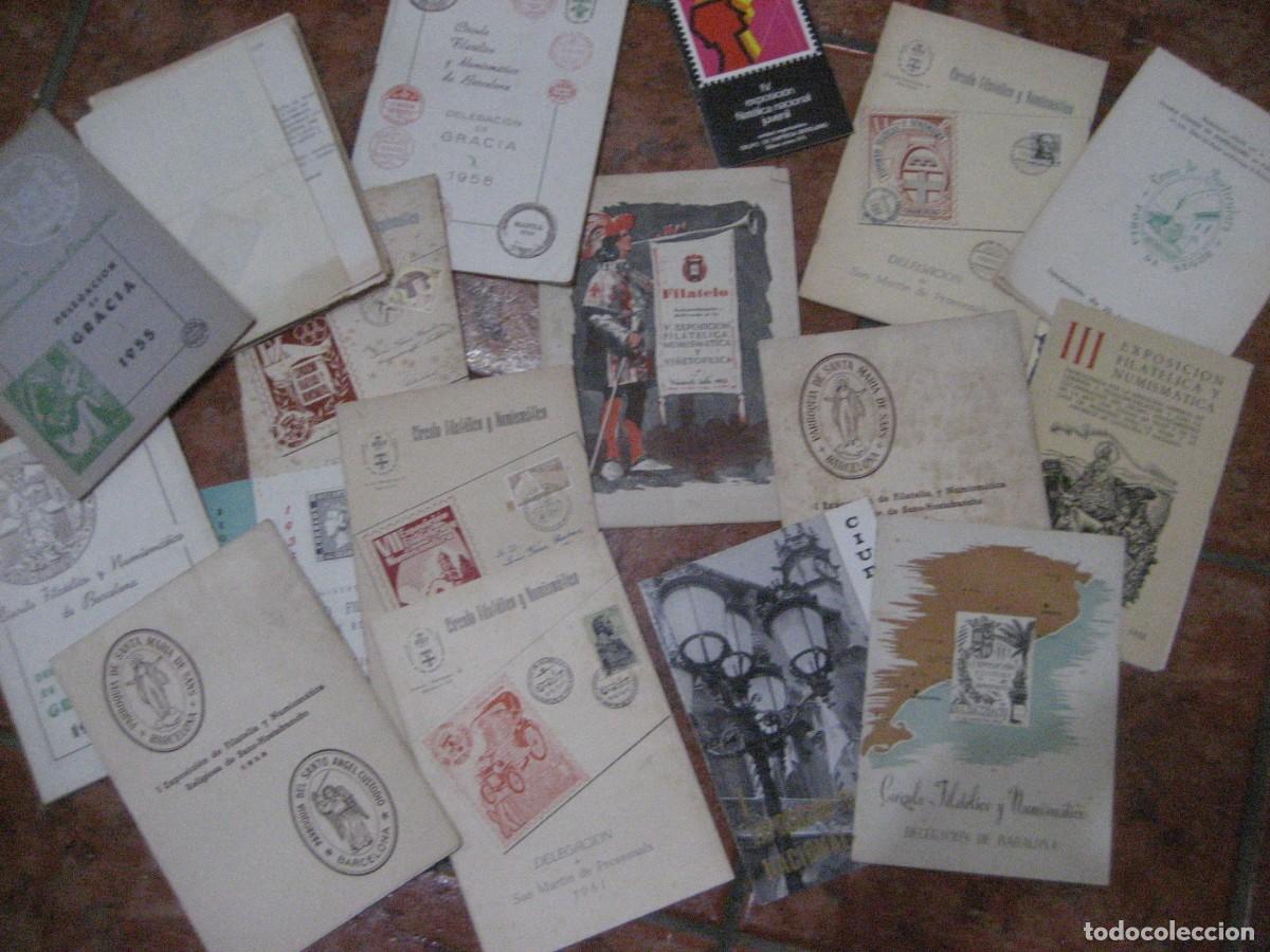 Sellos: lote de catalogos , revistas , documentos filatelia , a&ntilde;os 50