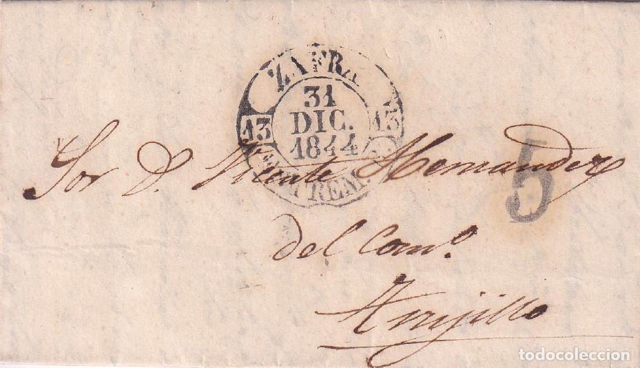 Sellos: 1844. Carta de Zafra a Trujillo