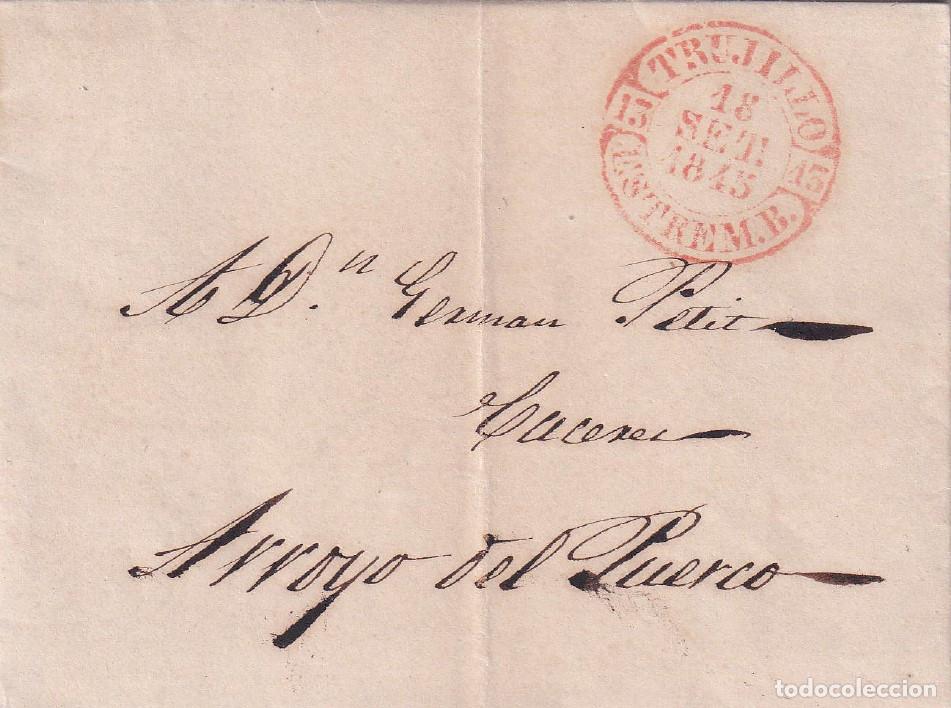 Sellos: 1845. Carta de Trujillo a Arroyo del Puerco