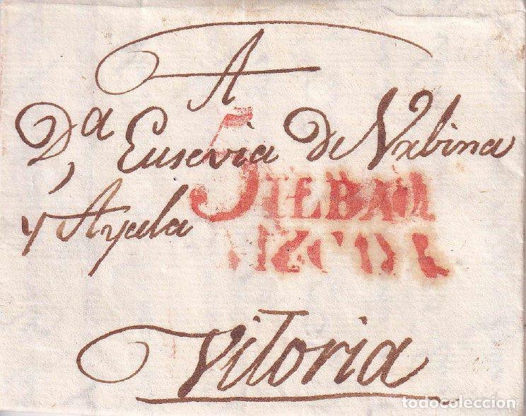 Sellos: 1835. Carta de Bilbao a Vitoria