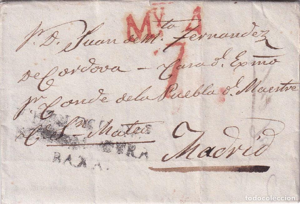 Sellos: 1840. Carta de Jerez de los Caballeros a Madrid