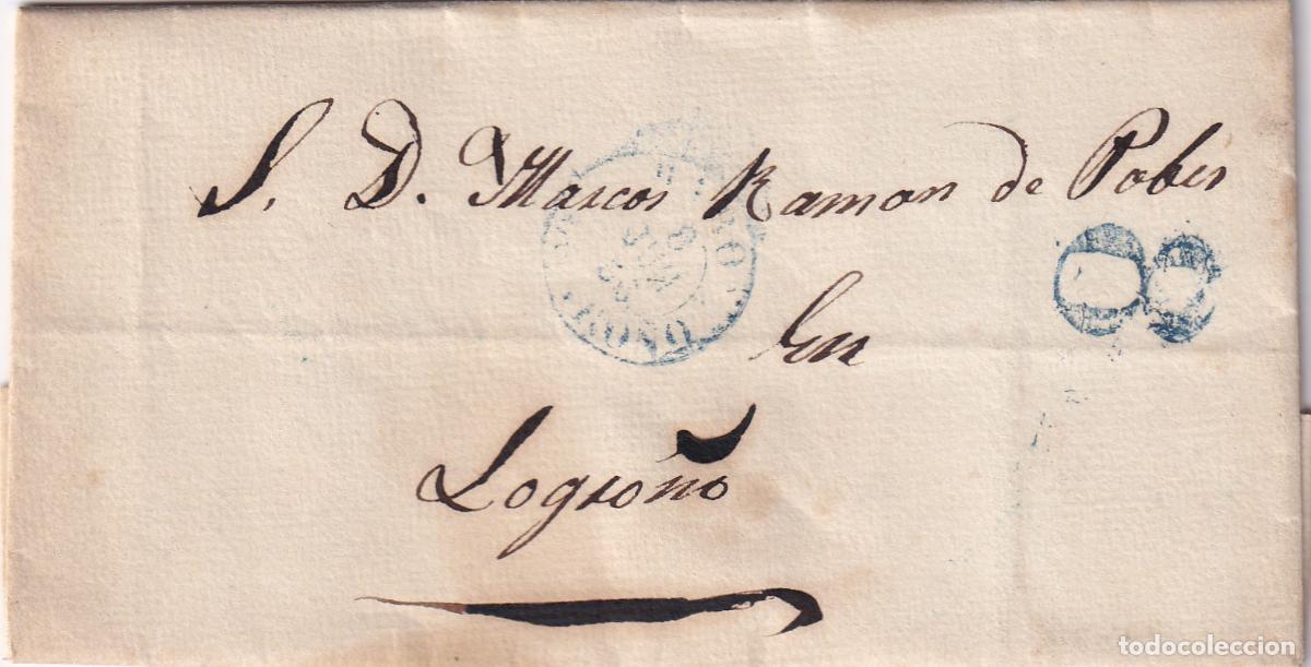 Sellos: 1855. Carta de Haro a Logro&ntilde;o
