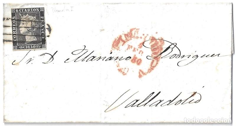 Sellos: 1850. Envuelta de Madrid a Valladolid