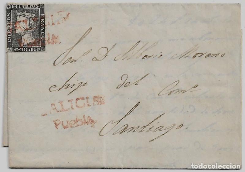 Sellos: 1850. Carta S. Vicente do Grove a Santiago