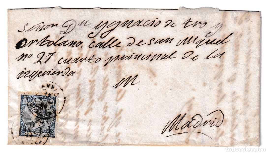 Sellos: 1865. Carta de Rambla a Madrid