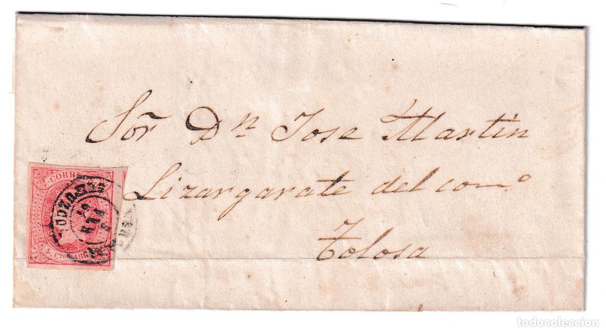 Sellos: 1864. Envuelta de Vergara a Tolosa