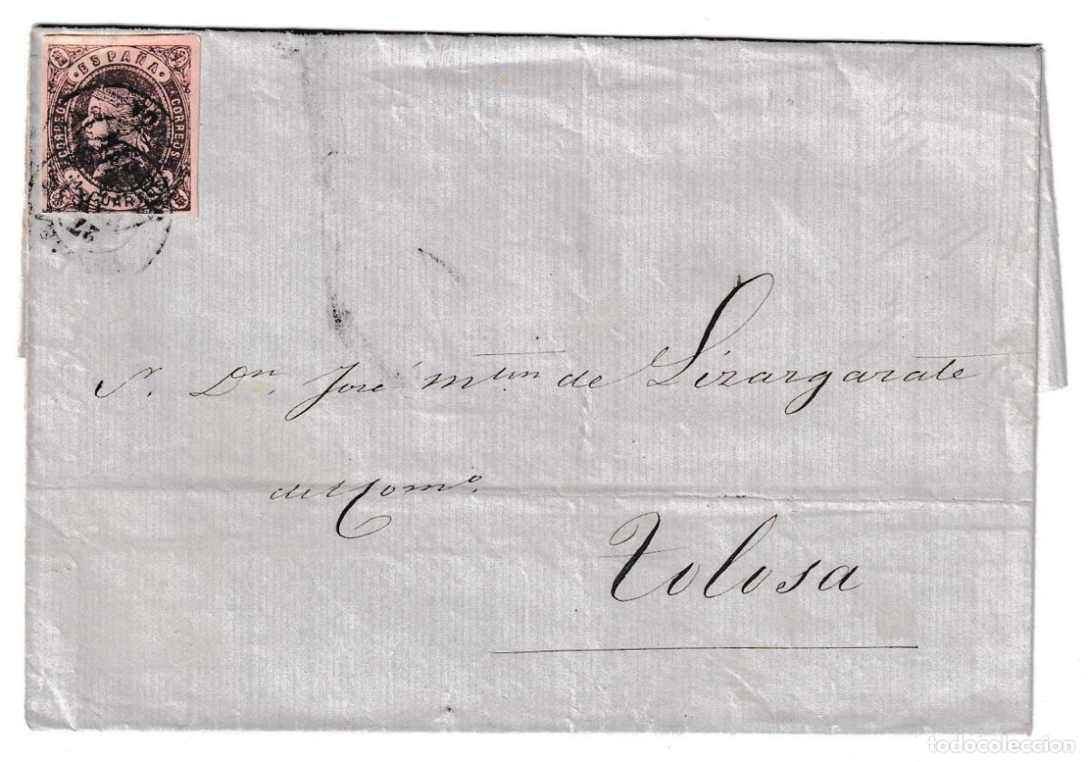 Sellos: 1863. Envuelta de Vergara a Tolosa