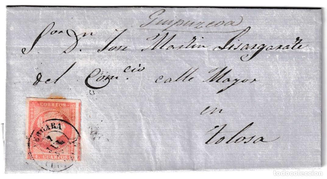 Sellos: 1859. Carta de Vergara a Tolosa