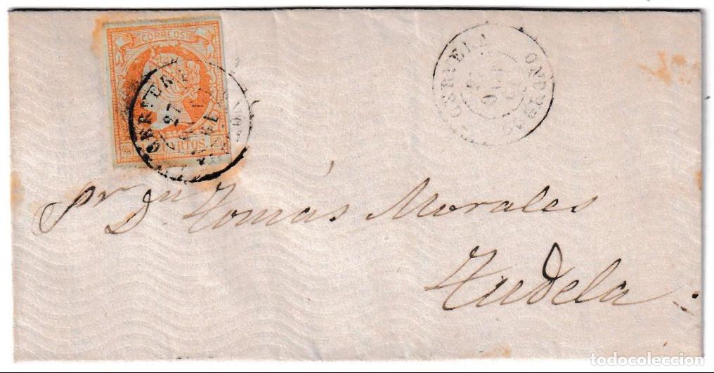 Sellos: 1861. Carta de Cervera a Tudela