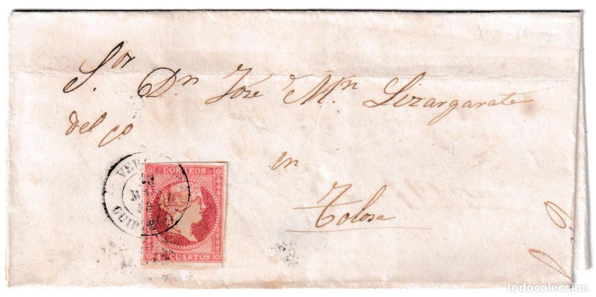 Sellos: 1859. Envuelta de Vergara a Tolosa