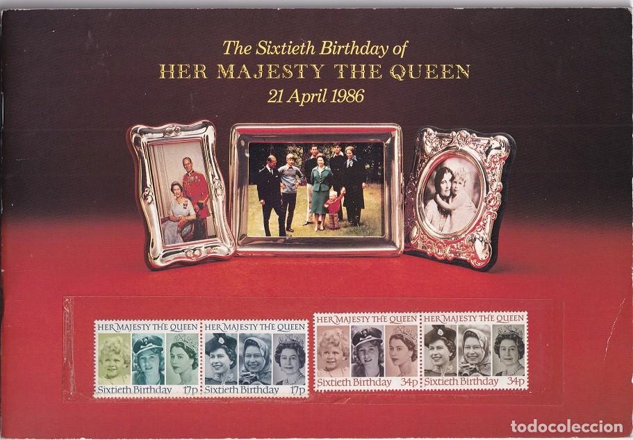 Selos: The Sixtieth Birthday of Her Majesty The Queen 21 April 1986 - 60 Aniversario de la Reina Isabel II
