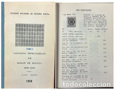 Sellos: MI) IMPORTANT PHILATELIC PUBLICATION TITLED &rdquo;SPECIALIZED CATALOG OF BOLIVIAN STAMPS 1859&ndash;1878&rdquo; (VOLU