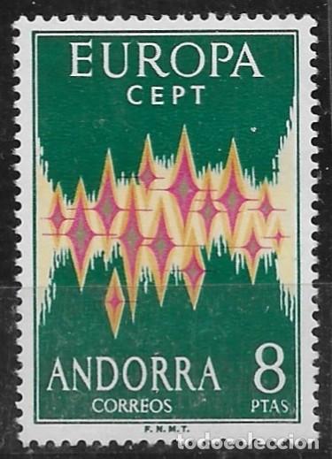 Sellos: 1972. Andorra Espa&ntilde;ola. Serie Europa. N&ordm;72 Edifil. Lujo. Sin Fijasello