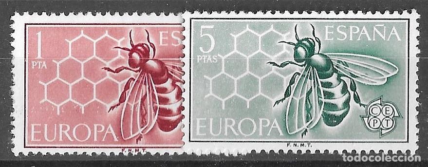 Sellos: 1962. Serie Europa-CEPT. N&ordm;1448-49 Edifil. Sin Fijasello