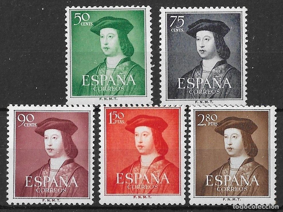Sellos: 1952. V Centenario Nacimiento Fernando El Cat&oacute;lico. Sin Fijasello