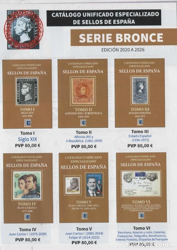 Sellos: Cat&aacute;logo Edifil, serie Bronce. Per&iacute;odo a elegir seg&uacute;n foto.