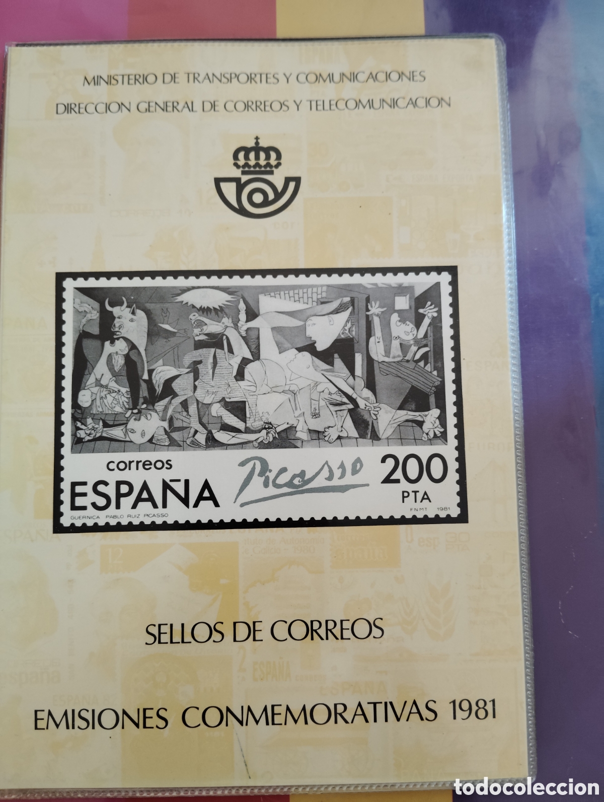 Sellos: Sellos Espa&ntilde;a 1981. Libro/Carpeta sellos correos emisiones 1981