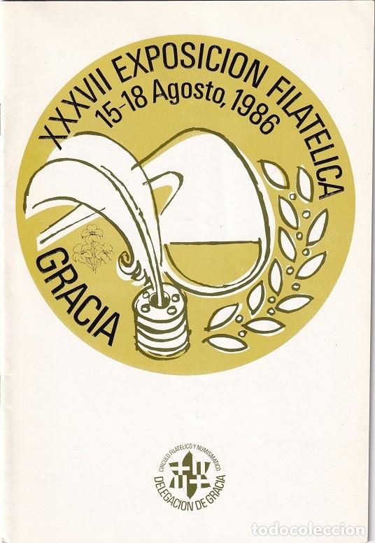 Sellos: XXXVII Exposici&oacute;n Filat&eacute;lica 1986 Gracia - C&iacute;rculo Filat&eacute;lico y Numism&aacute;tico de Barcelona