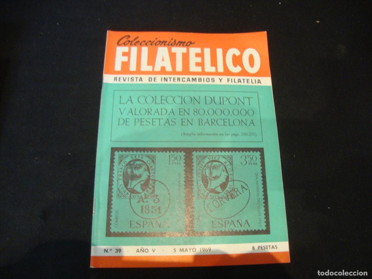 Sellos: REVISTA COLECCIONISMO FILATELICO N&ordm; 39 A&Ntilde;O V 1969