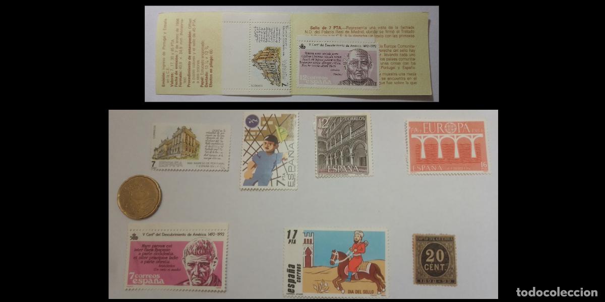 Sellos: Lote Sellos Nuevos: Carnet Ingreso C.E. 1986, Impuesto de Guerra 1898 y Europa CEPT 1974