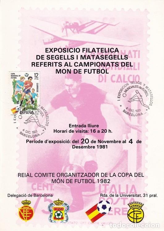 Briefmarken: D&iacute;ptic 1981 - Exposici&oacute; filat&egrave;lica de segells i matasegells referits a campionats del m&oacute;n de f&uacute;tbol
