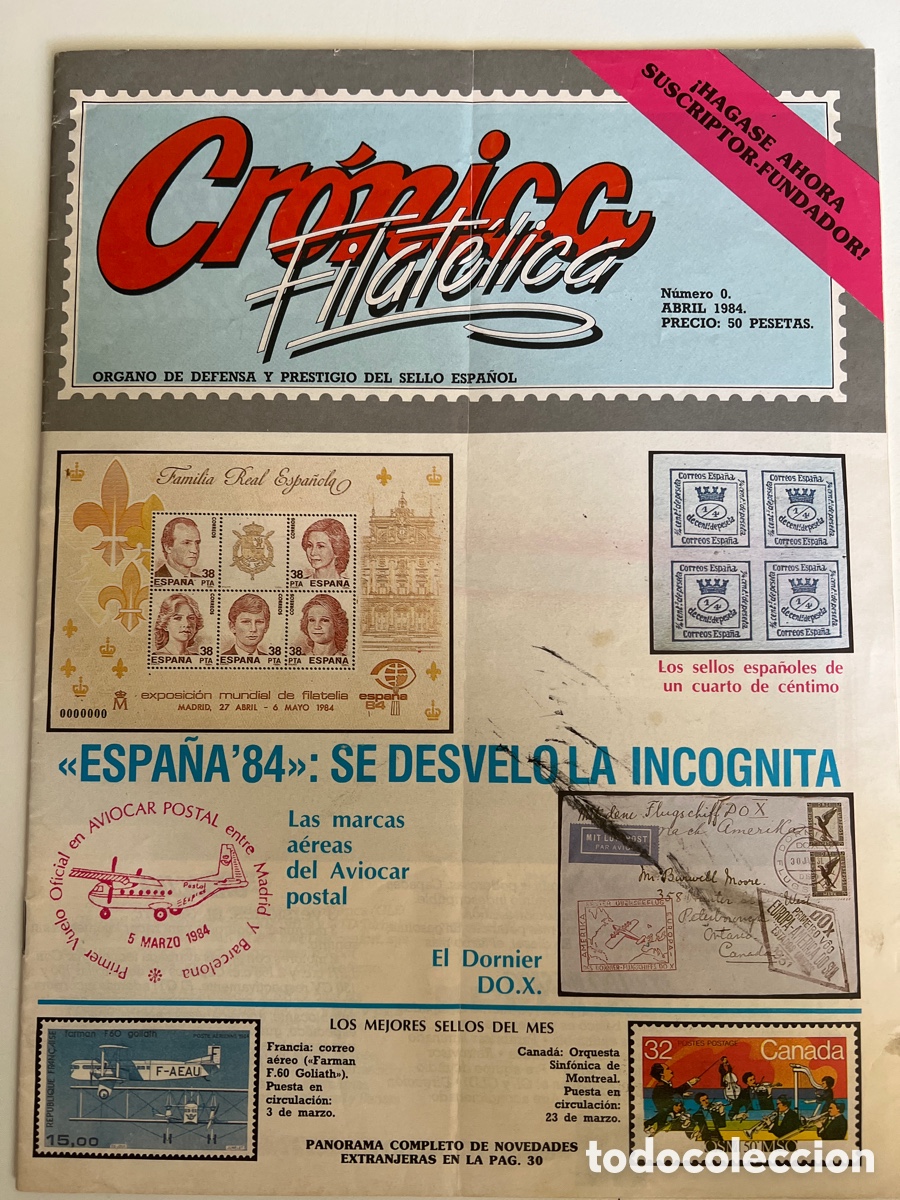 Sellos: Revista cr&oacute;nica filat&eacute;lica n&uacute;mero 0