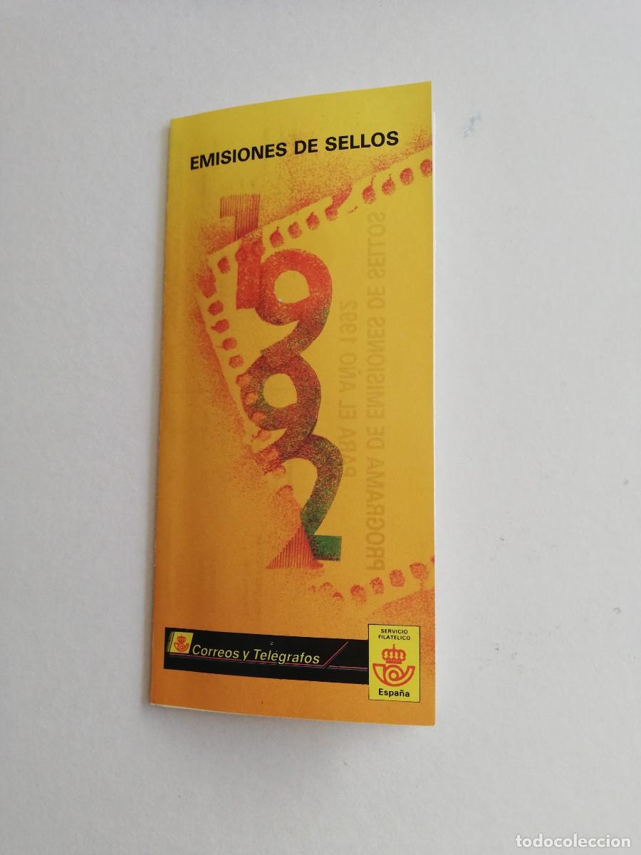 Sellos: TRIPTICO EMISIONES DE SELLOS A&Ntilde;O 1992 - Foto 1