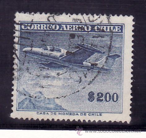 Sellos: chile a 161 usada, avion, - Foto 1
