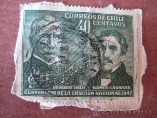 Sellos: CHILE 1947. CENTENARIO DE LA CANCI&Oacute;N NACIONAL...ENVIO GRATIS&iexcl;&iexcl;&iexcl; - Foto 1