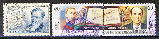 Sellos: CHILE.- LITERATURA.- (1) - Foto 1