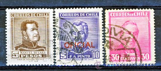 Sellos: CHILE.- PERSONAJES.- - Foto 1