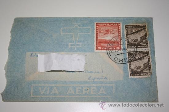 Sellos: Correo aereo Chile.  A&ntilde;o 1950. - Foto 1