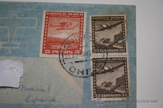 Sellos: Correo aereo Chile.  A&ntilde;o 1950. - Foto 2