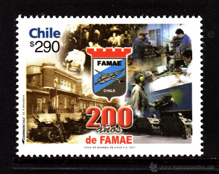 Sellos: CHILE 1991** - A&Ntilde;O 2011 - BICENTENARIO DE FAMAE - Foto 1