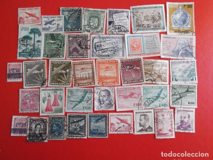 Sellos: Chile. 37 Sellos usados diferentes. Ref: e408 - Foto 1