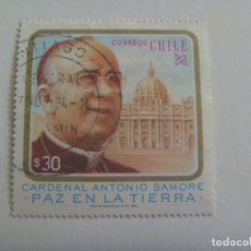 Sellos: SELLO DE CHILE : CARDENAL ANTONIO SAMORE, PAZ EN LA TIERRA , 1983