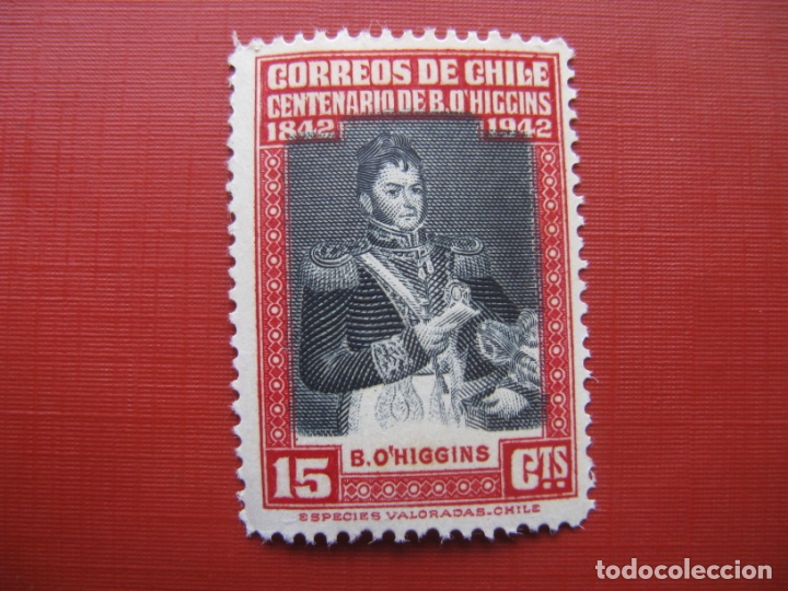 Sellos: chile 1942, cent. o,higgins, Yvert 201 - Foto 1