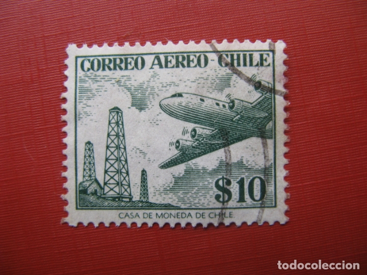 Sellos: chile 1956, Yvert 166 aereo - Foto 1