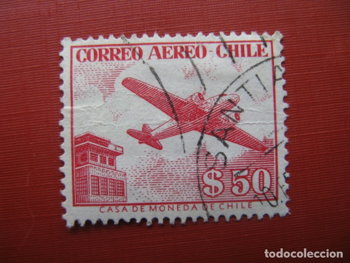 Sellos: chile 1956, Yvert 167 aereo - Foto 1