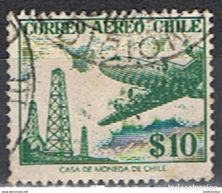 Sellos: CHILE // YVERT 166 // 1956-57 ... USADO - Foto 1