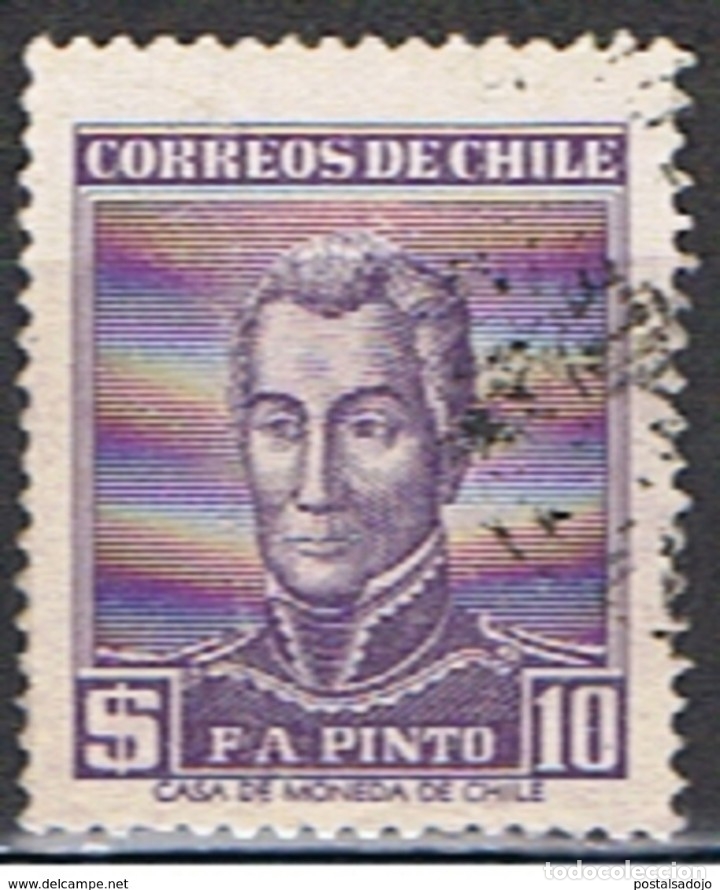 Sellos: CHILE // YVERT 262 // 1956-58 ... USADO - Foto 1