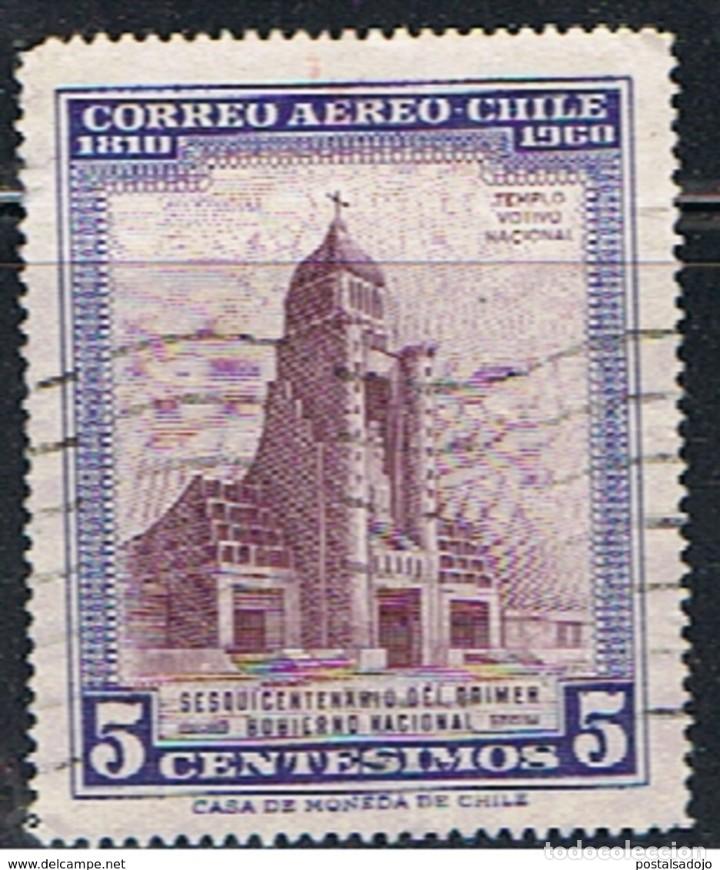 Sellos: CHILE // YVERT 200 A&Eacute;REO // 1960 ... USADO - Foto 1