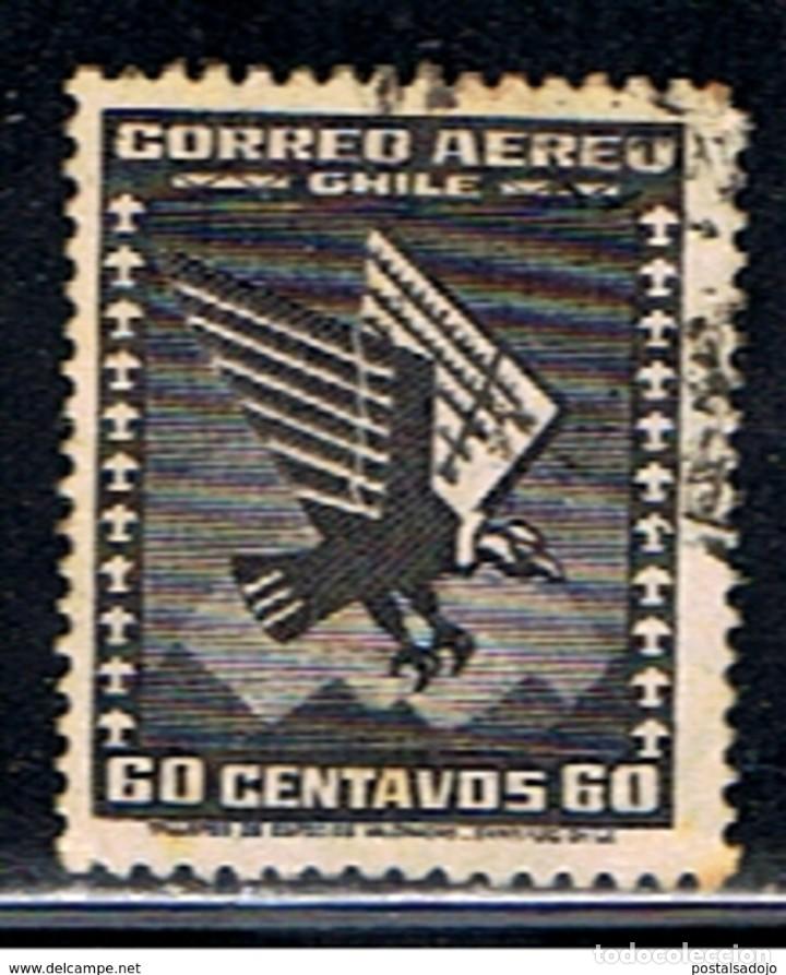 Sellos: CHILE // YVERT 35 A&Eacute;REO // 1934-38 ... USADO - Foto 1