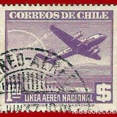 Sellos: CHILE. 1945. AVION Y ANTENA DE RADIO. Lote 222429585
